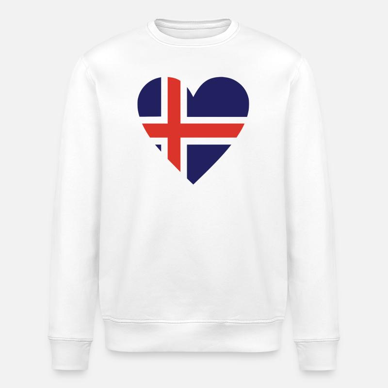 Iceland - Stanley/Stella ROLLER Unisex Organic Sweatshirt - white