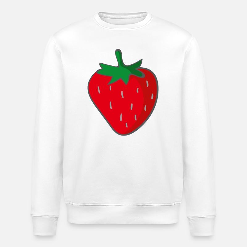strawberry - Stanley/Stella ROLLER Unisex Organic Sweatshirt - white