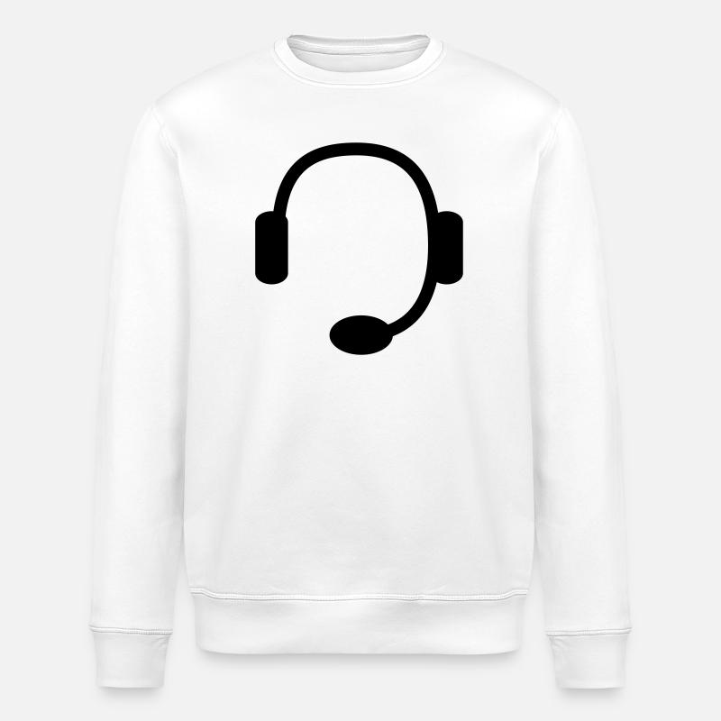 headset - Stanley/Stella ROLLER Unisex Organic Sweatshirt - white