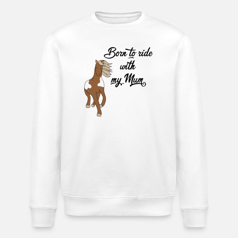 Pferd - Stanley/Stella Unisex Bio-Sweatshirt ROLLER - Weiß