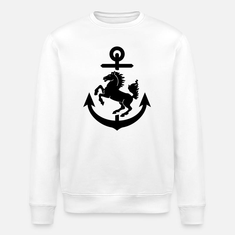 Stuttgart Wappen Anker, Stuttgarter - Stanley/Stella Unisex Bio-Sweatshirt ROLLER - Weiß
