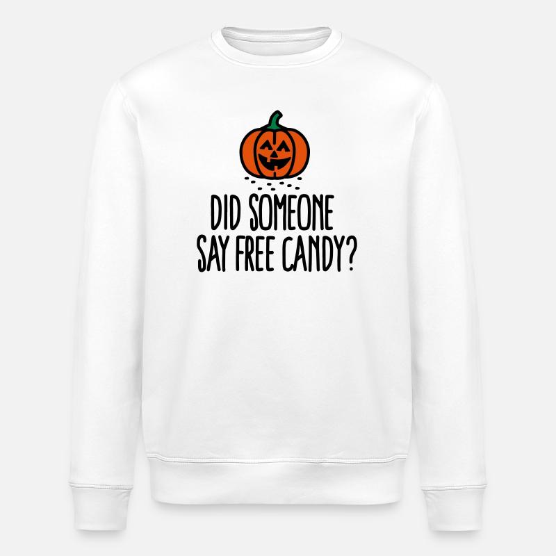 Hat jemand sagen, Süßigkeiten? Halloween - Stanley/Stella Unisex Bio-Sweatshirt ROLLER - Weiß