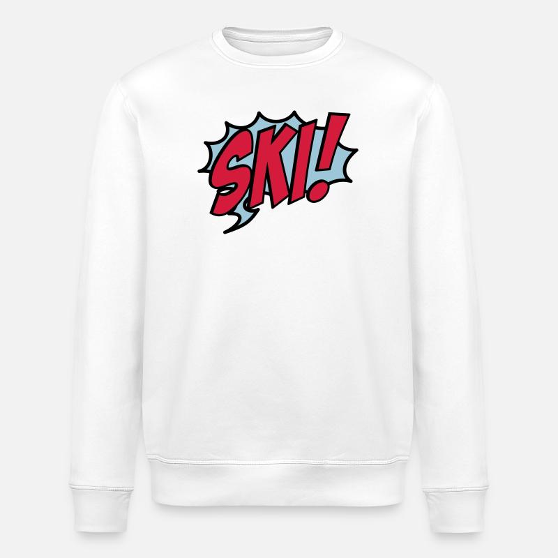 ski - Stanley/Stella ROLLER Unisex Organic Sweatshirt - white