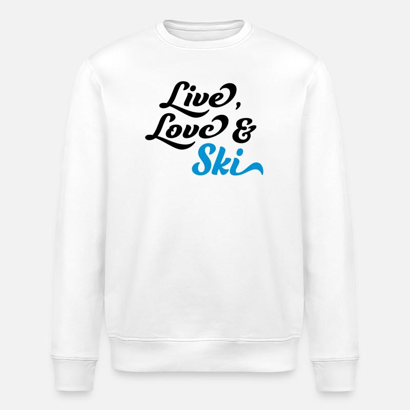 ski - Stanley/Stella ROLLER Unisex Organic Sweatshirt - white