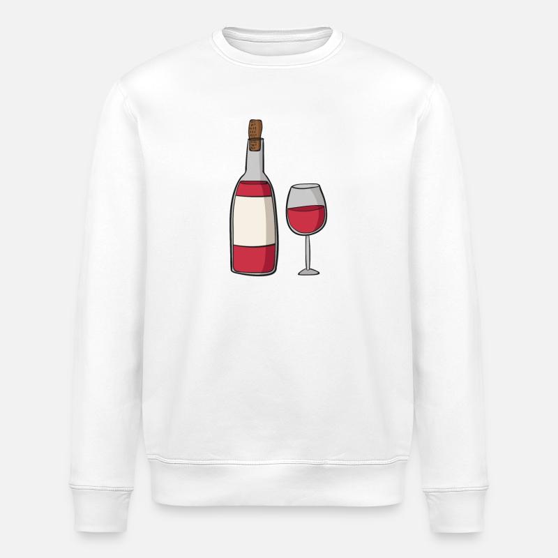 Wine - Stanley/Stella ROLLER Unisex Organic Sweatshirt - white