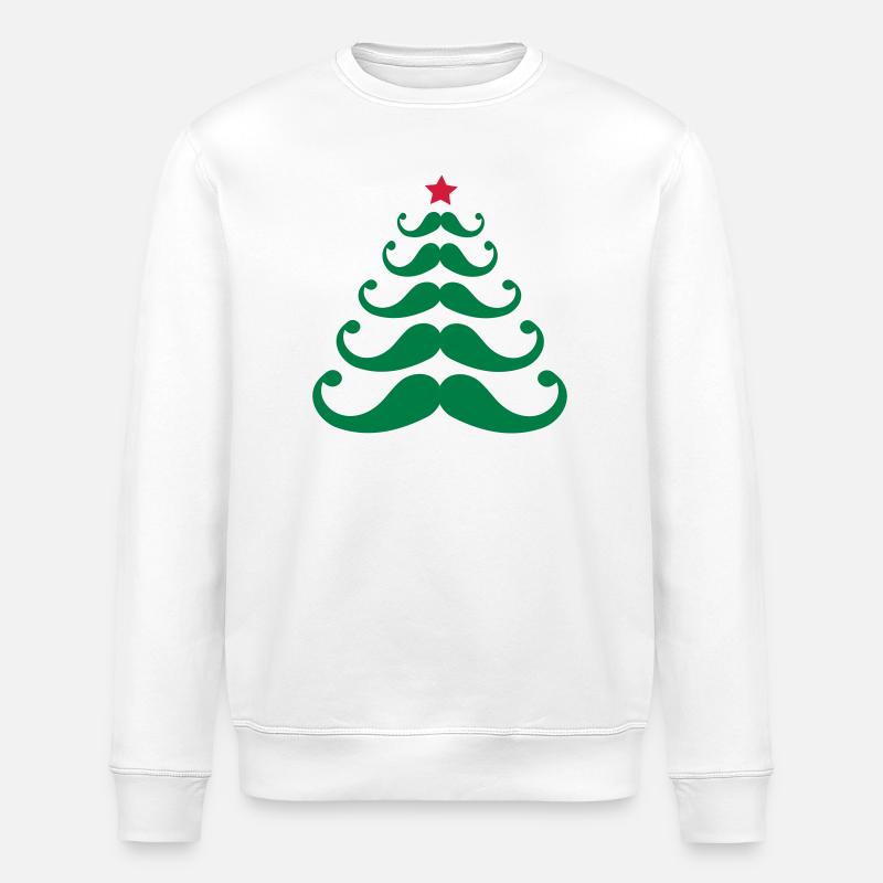 Weihnachtsbaum - Stanley/Stella Unisex Bio-Sweatshirt ROLLER - Weiß