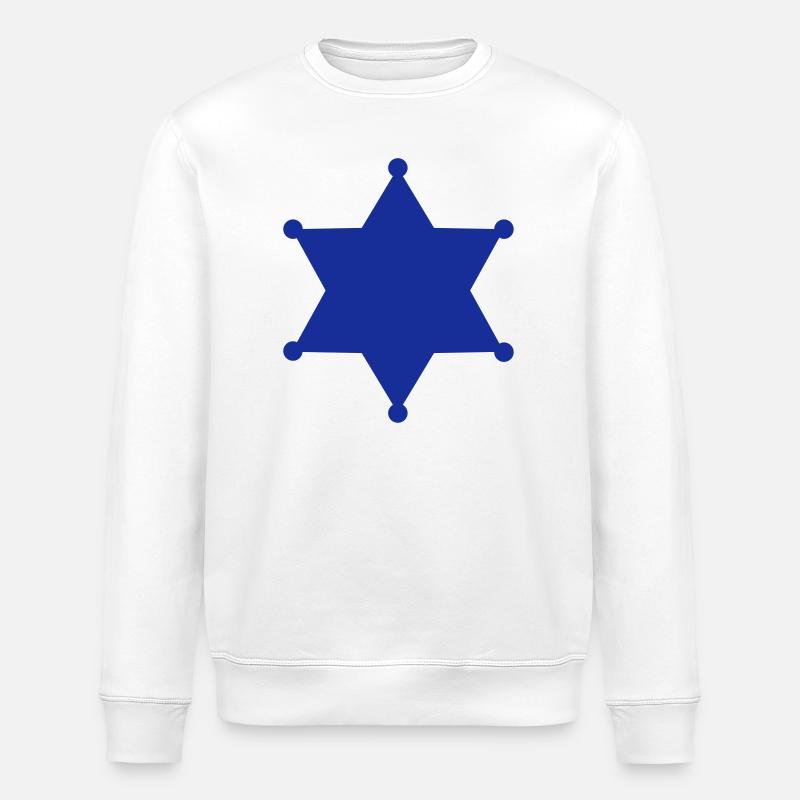 sheriff stern - Stanley/Stella Unisex Bio-Sweatshirt ROLLER - Weiß