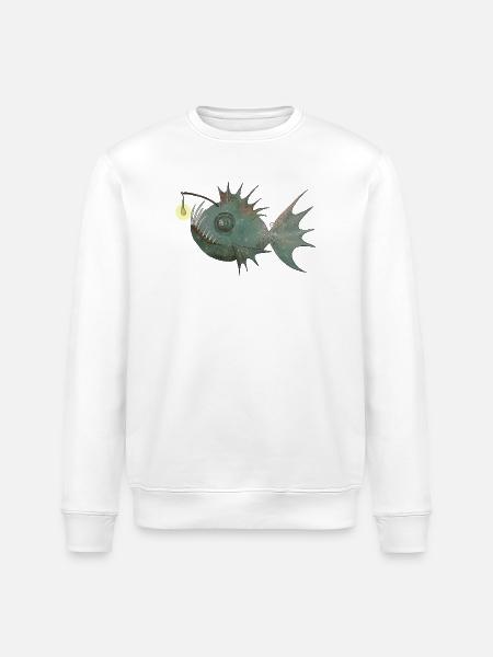 Anglerfisch - Stanley/Stella Unisex Bio-Sweatshirt ROLLER - Weiß