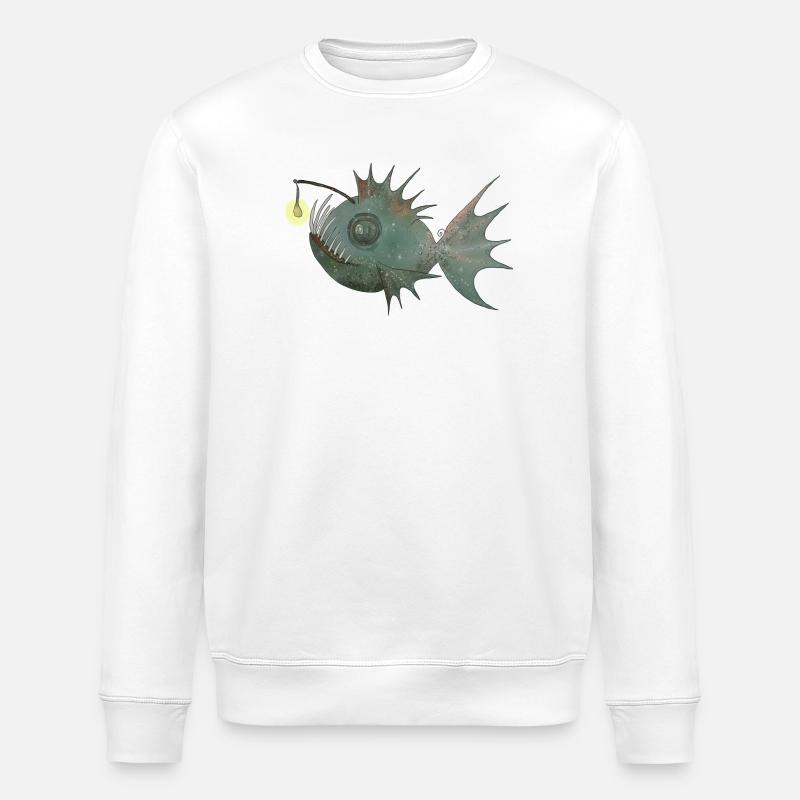 Anglerfisch - Stanley/Stella Unisex Bio-Sweatshirt ROLLER - Weiß