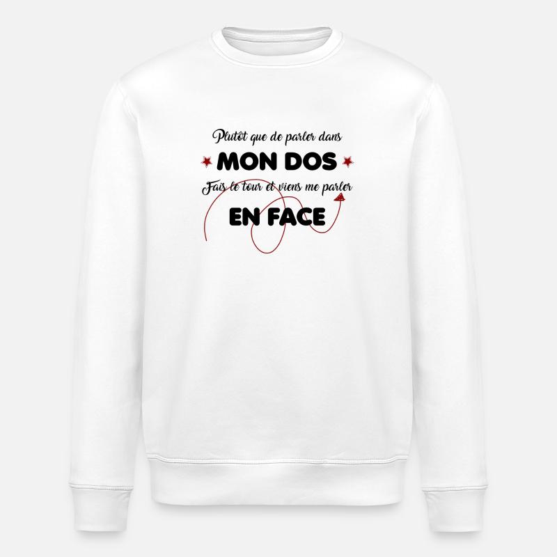 FAUX CUL !! - Sweat bio ROLLER Stanley/Stella Unisexe - blanc