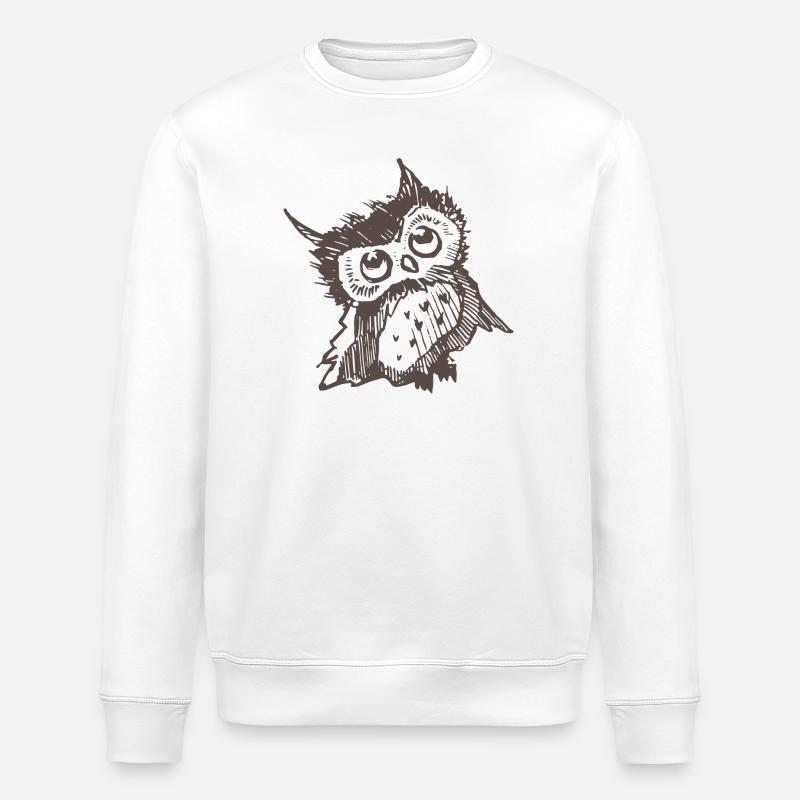 Eule - Stanley/Stella Unisex Bio-Sweatshirt ROLLER - Weiß