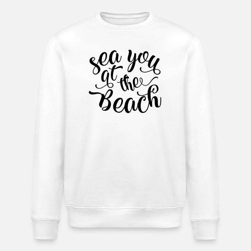 Wir sehen uns am Strand - Stanley/Stella Unisex Bio-Sweatshirt ROLLER - Weiß