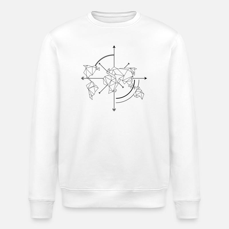 Voyage dans le monde - Sweat bio ROLLER Stanley/Stella Unisexe - blanc