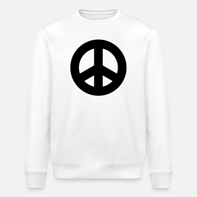 Peace sign - Stanley/Stella ROLLER Unisex Organic Sweatshirt - white
