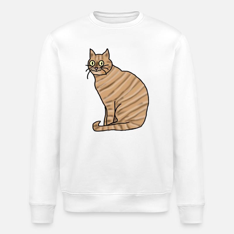 Cat - Sweat bio ROLLER Stanley/Stella Unisexe - blanc