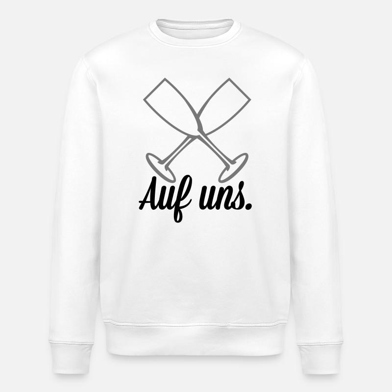 Auf uns Sekt - Stanley/Stella Unisex Bio-Sweatshirt ROLLER - Weiß