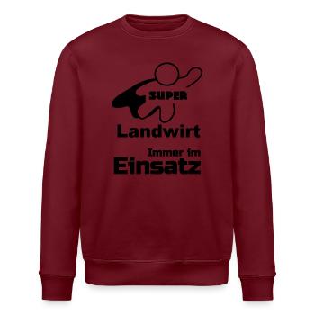 Super Landwirt Geschenk - Stanley/Stella Unisex Bio-Sweatshirt ROLLER - Weiß - Vorne - Nik (191cm)