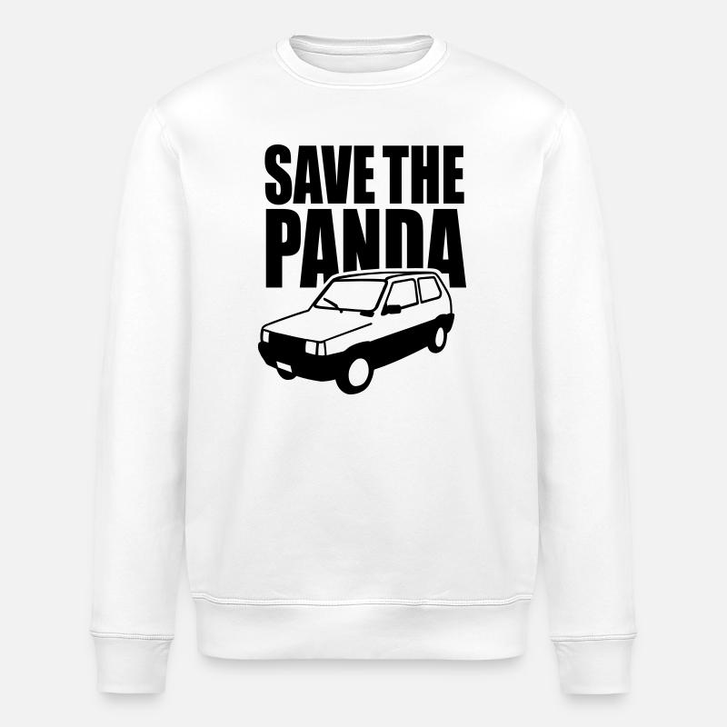 Save the panda - Stanley/Stella ROLLER Unisex Organic Sweatshirt - white