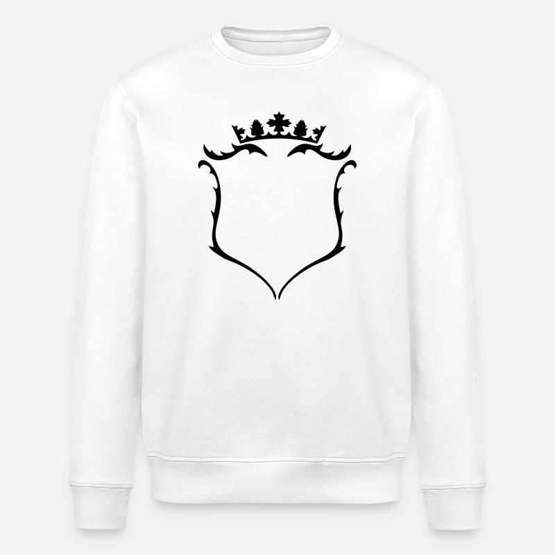 A crest with crown - Stanley/Stella ROLLER Unisex Organic Sweatshirt - white