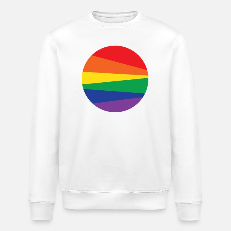 Rainbow Circle - Stanley/Stella ROLLER Unisex Organic Sweatshirt - white