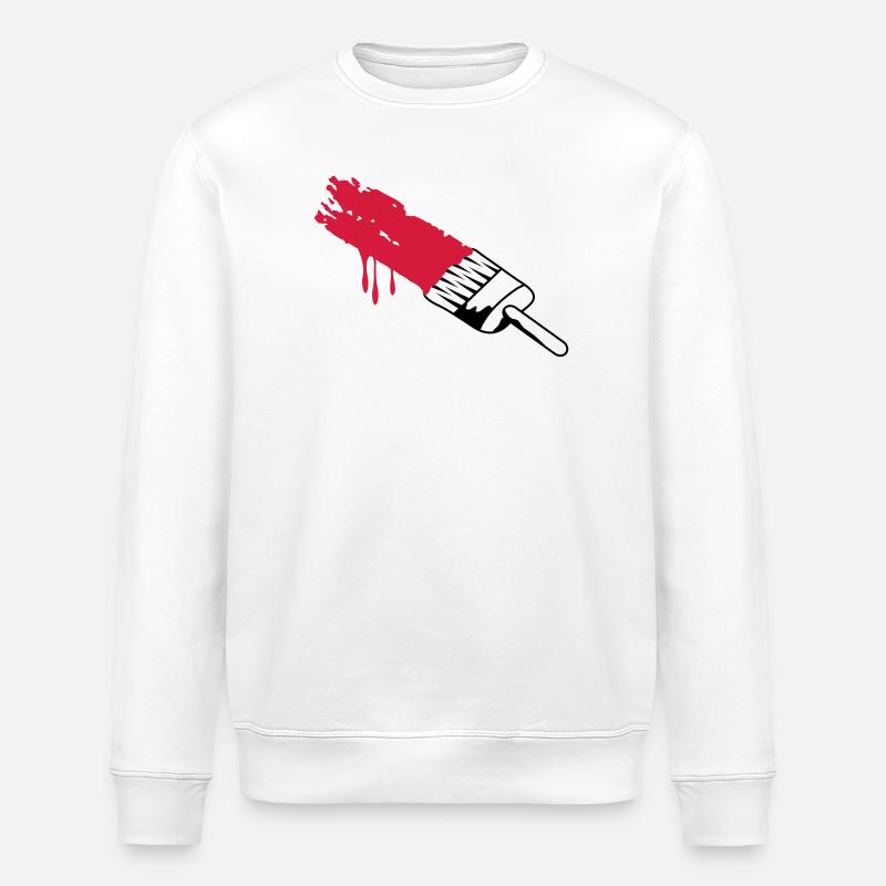 Pinsel mit Farbe - Stanley/Stella Unisex Bio-Sweatshirt ROLLER - Weiß