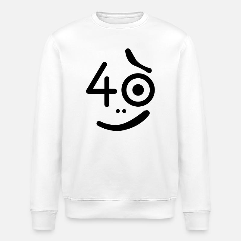 40 years - so what? - Stanley/Stella ROLLER Unisex Organic Sweatshirt - white