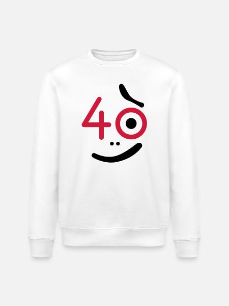 40 years - so what? - Stanley/Stella ROLLER Unisex Organic Sweatshirt - white
