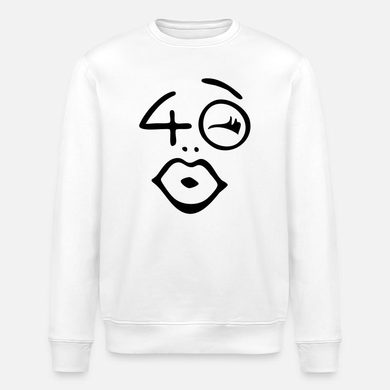 Wow, enfin 40 ans! - Sweat bio ROLLER Stanley/Stella Unisexe - blanc