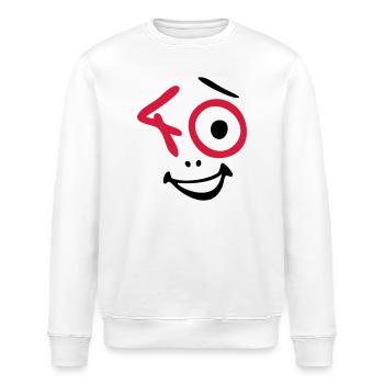 Toll, 40 Jahre ! - Stanley/Stella Unisex Bio-Sweatshirt ROLLER - Weiß - Vorne - Nik (191cm)
