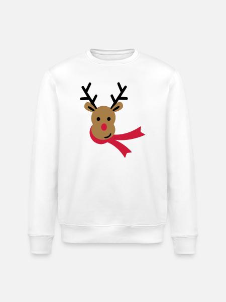 reindeer - Stanley/Stella ROLLER Unisex Organic Sweatshirt - white