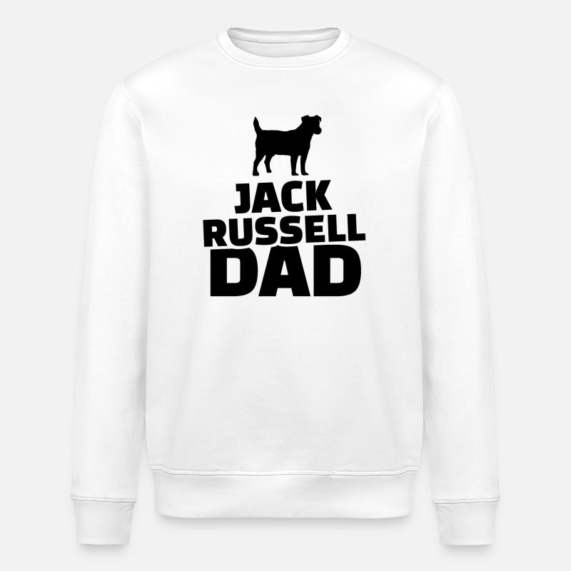 Jack Russell Papa - Sweat bio ROLLER Stanley/Stella Unisexe - blanc