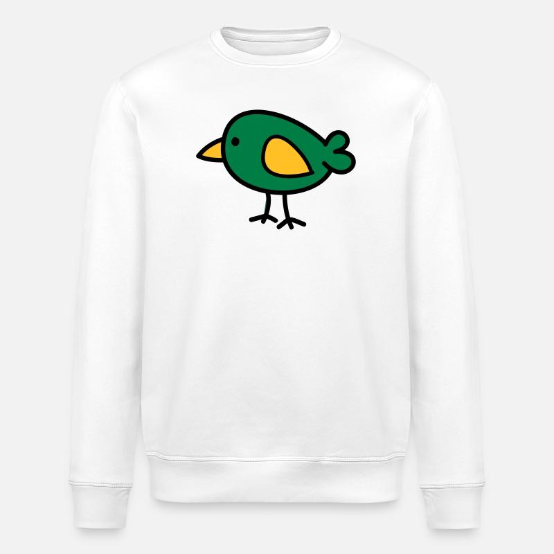 2541614 15425930 bird - Stanley/Stella ROLLER Unisex Organic Sweatshirt - white
