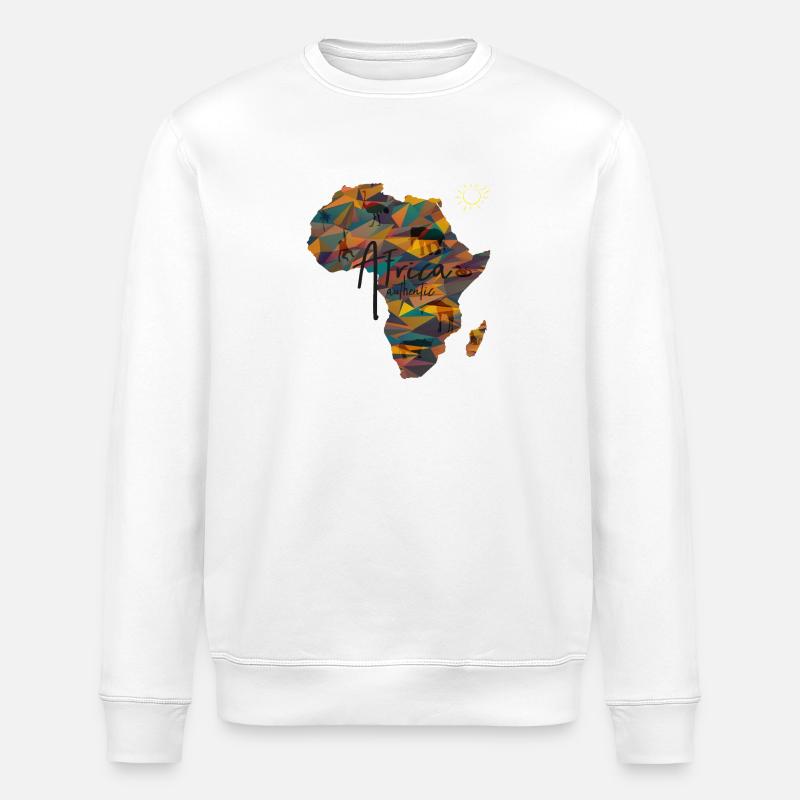Afrika Kontinent - Stanley/Stella Unisex Bio-Sweatshirt ROLLER - Weiß