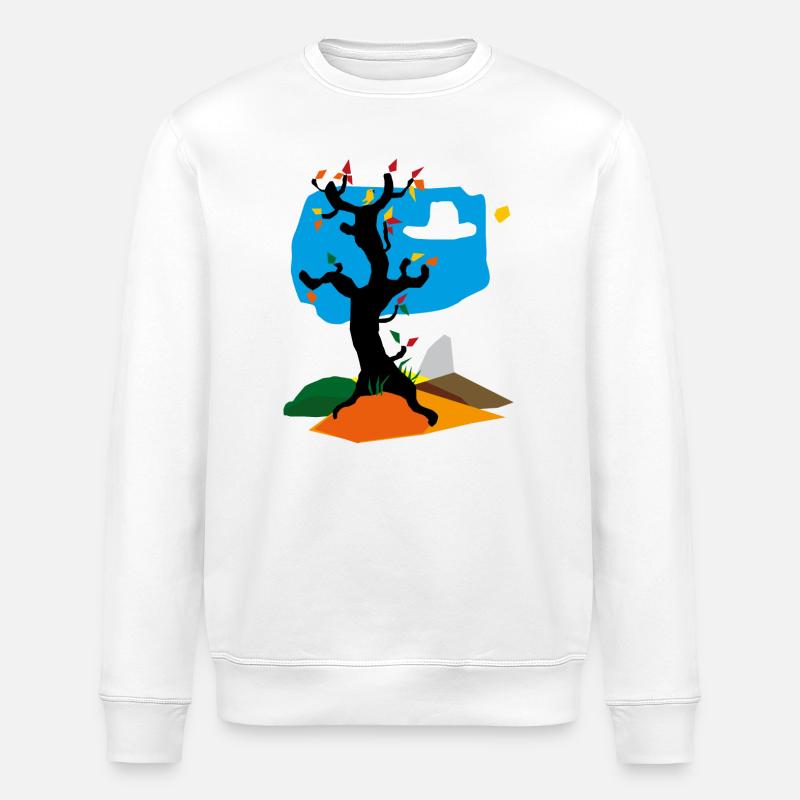 Baum im Herbst - Stanley/Stella Unisex Bio-Sweatshirt ROLLER - Weiß