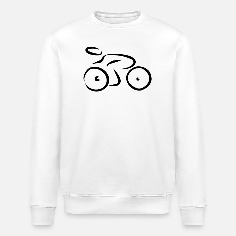 6254398 115307606 Bicycle - Stanley/Stella ROLLER Unisex Organic Sweatshirt - white