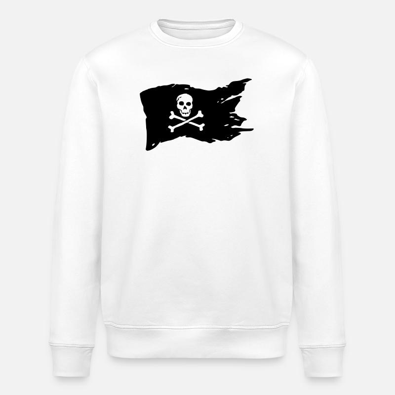 pirate - Stanley/Stella ROLLER Unisex Organic Sweatshirt - white