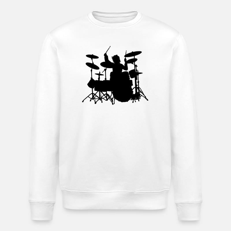 Power Drumming - Stanley/Stella Unisex Bio-Sweatshirt ROLLER - Weiß