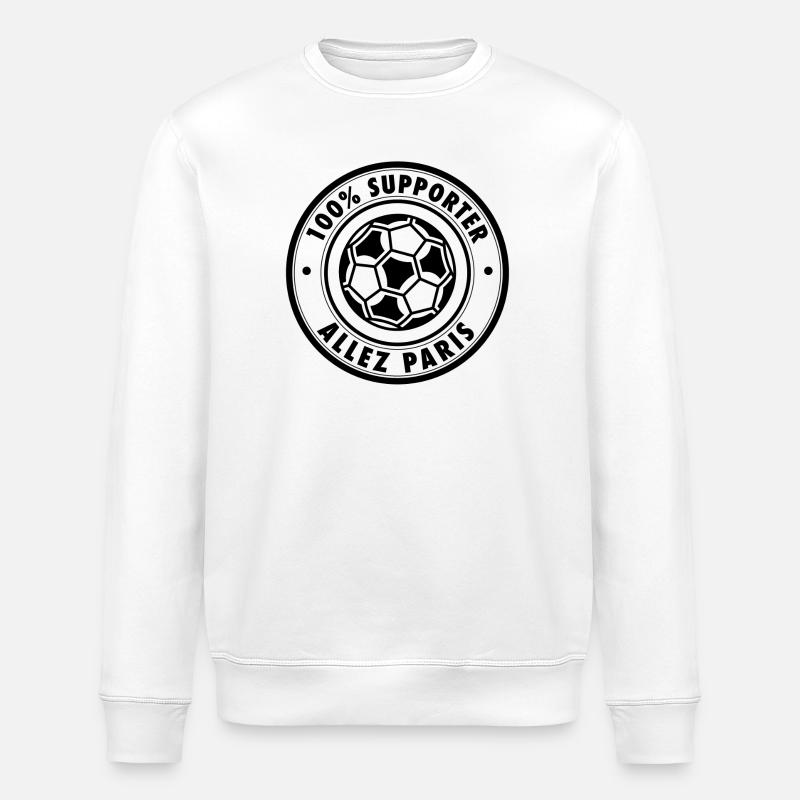 100 pour cent SUPPORTER PARIS - Sweat bio ROLLER Stanley/Stella Unisexe - blanc