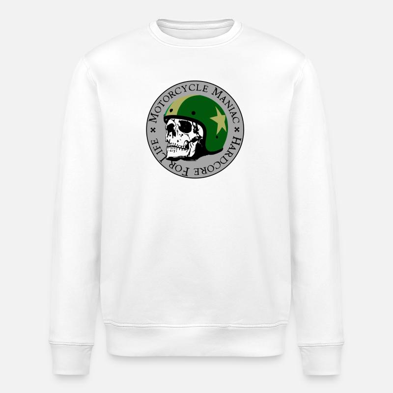 Motorcycle Maniac - Stanley/Stella Unisex Bio-Sweatshirt ROLLER - Weiß