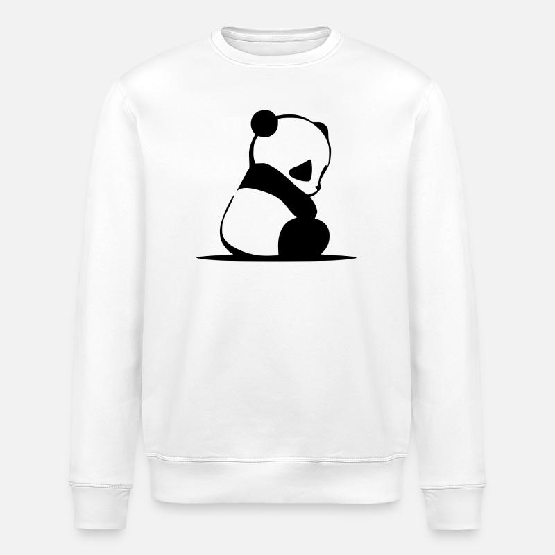 panda - Stanley/Stella ROLLER Unisex Organic Sweatshirt - white