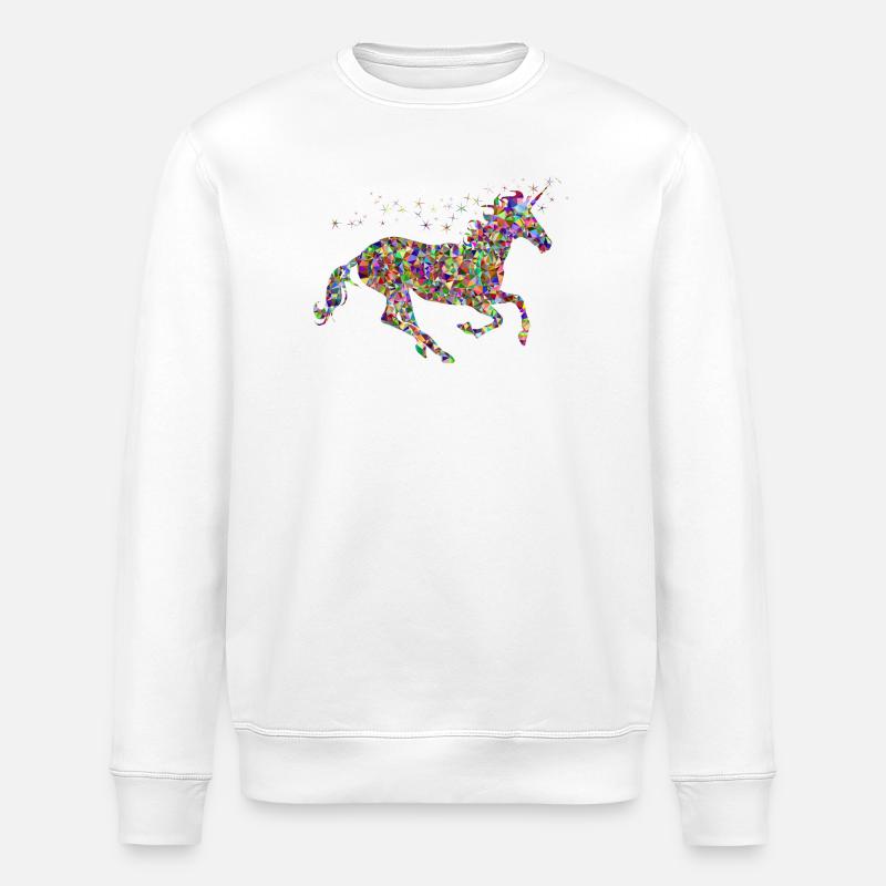 Einhorn - Stanley/Stella Unisex Bio-Sweatshirt ROLLER - Weiß