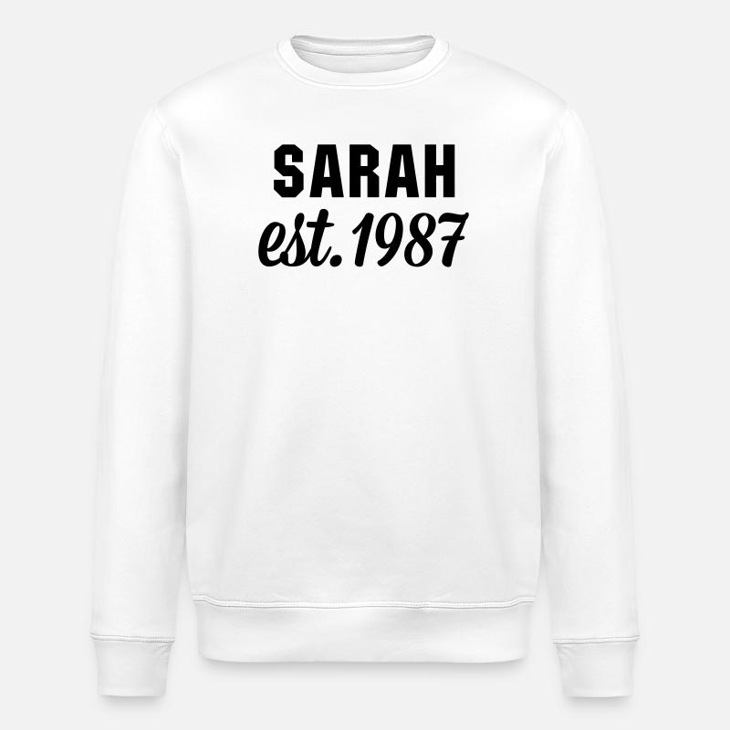 Sarah est 1987 - Stanley/Stella Unisex Bio-Sweatshirt ROLLER - Weiß