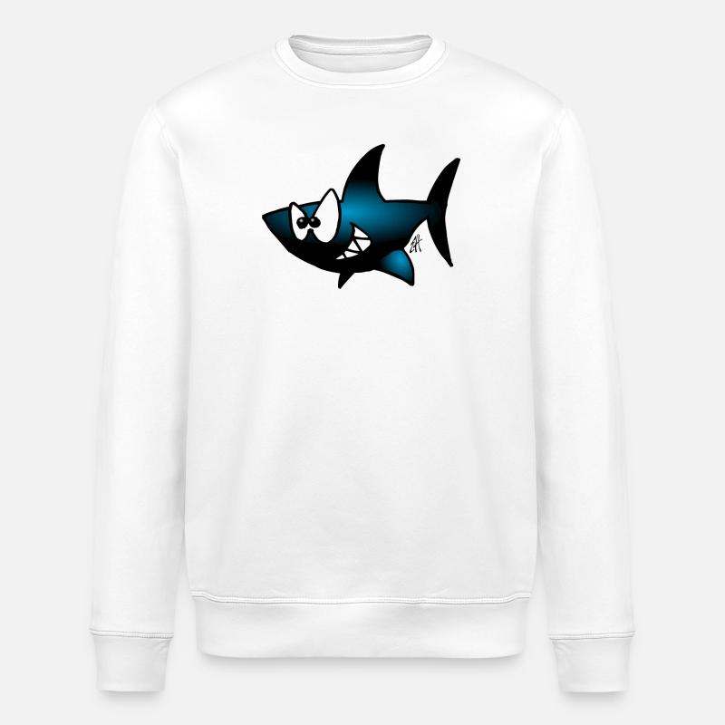 Shark - Stanley/Stella ROLLER Unisex Organic Sweatshirt - white