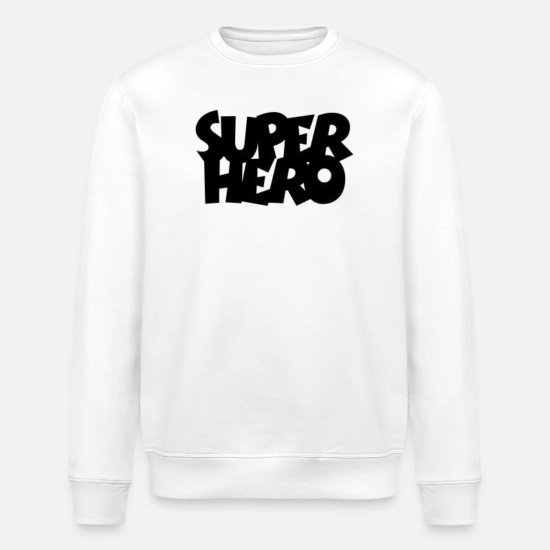 SUPERHERO - Stanley/Stella Unisex Bio-Sweatshirt ROLLER - Weiß