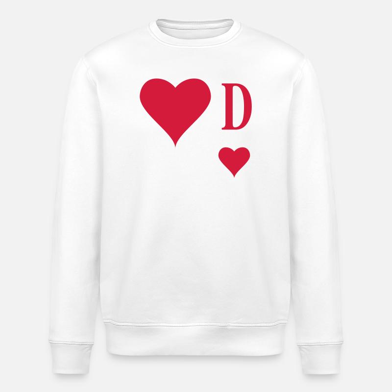 Herz Dame | Herz Königin | D - Sweat bio ROLLER Stanley/Stella Unisexe - blanc