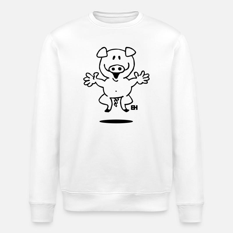 cochon - Sweat bio ROLLER Stanley/Stella Unisexe - blanc