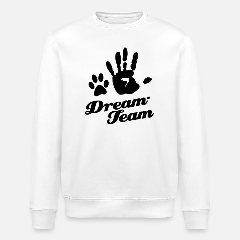Dream-Team Dog Owner - Stanley/Stella ROLLER Unisex Organic Sweatshirt - white