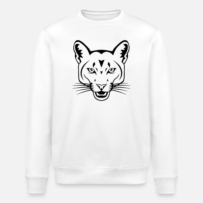 Raubkatze - Stanley/Stella Unisex Bio-Sweatshirt ROLLER - Weiß