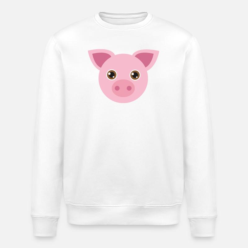 Schweinchen - Stanley/Stella Unisex Bio-Sweatshirt ROLLER - Weiß