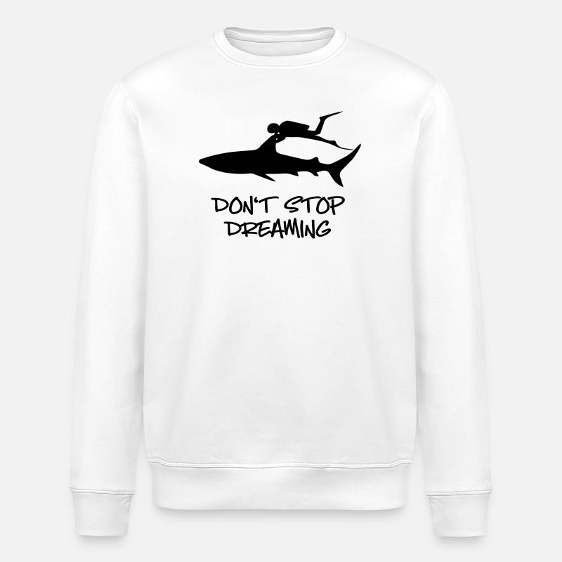 Les requins plongent - Sweat bio ROLLER Stanley/Stella Unisexe - blanc